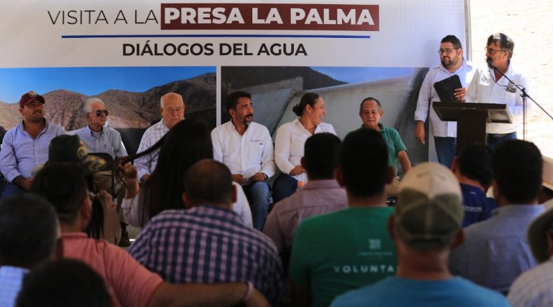 Desde la represa La Palma, el alcalde Oscar Leggs reafirma su compromiso de dotar de agua potable 24/7 a las familias de Los Cabos