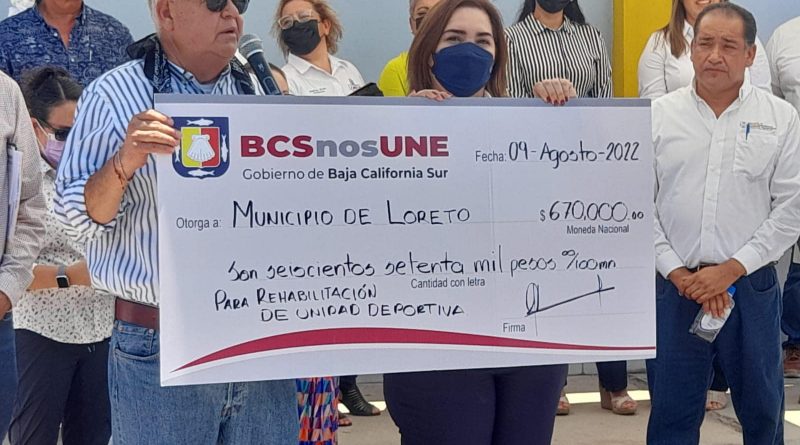 Municipios de Loreto y Mulegé reciben recursos por renta de El Caimancito para obra social
