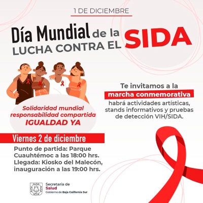 Realizará Salud Estatal marcha con motivo del día mundial del VIH- SIDA