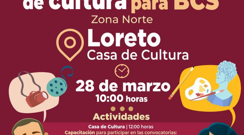 Se realizará en Loreto Foro del proyecto de Ley de Cultura para Baja California Sur