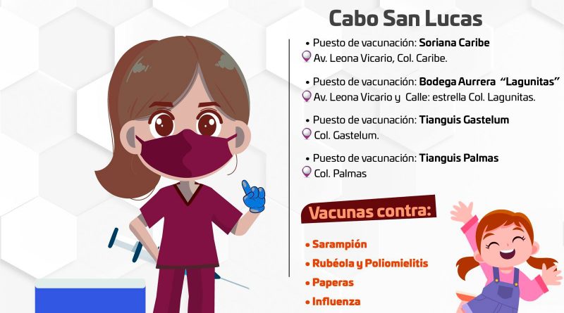 Llama Ayuntamiento de Los Cabos a vacunar a niños para prevenir enfermedades este próximo sábado