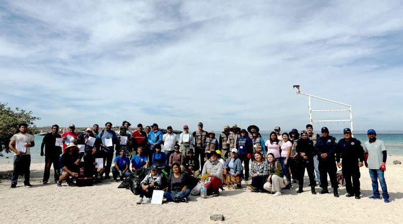 Jornada de limpieza organizada por la UABCS recolecta 300 kilogramos de residuos en playa Pichilingue