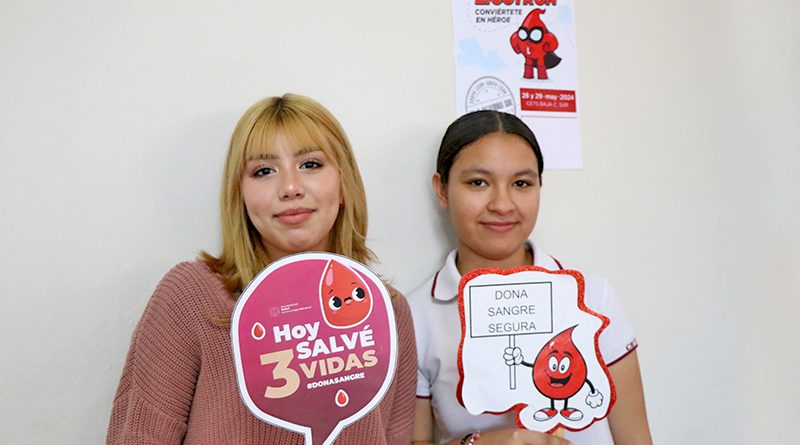 Promueve salud donación altruista de sangre entre estudiantes de medio superior