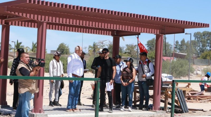 Supervisa gobernador y titular de SEDATU avances en la obra del parque libramiento norte en La Paz