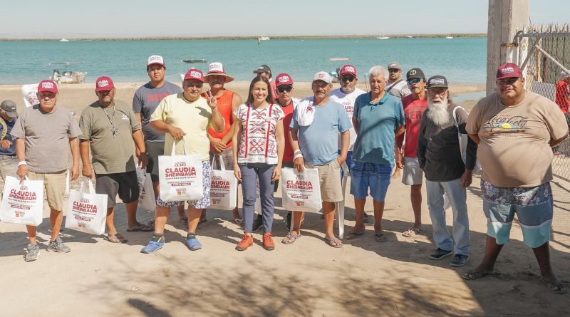 Recibe Milena Quiroga el respaldo de los pescadores de El Manglito