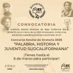 Convoca IEEBCS al Concurso Estatal de Oratoria 2026: «Palabra, Historia y Juventud Sudcaliforniana»
